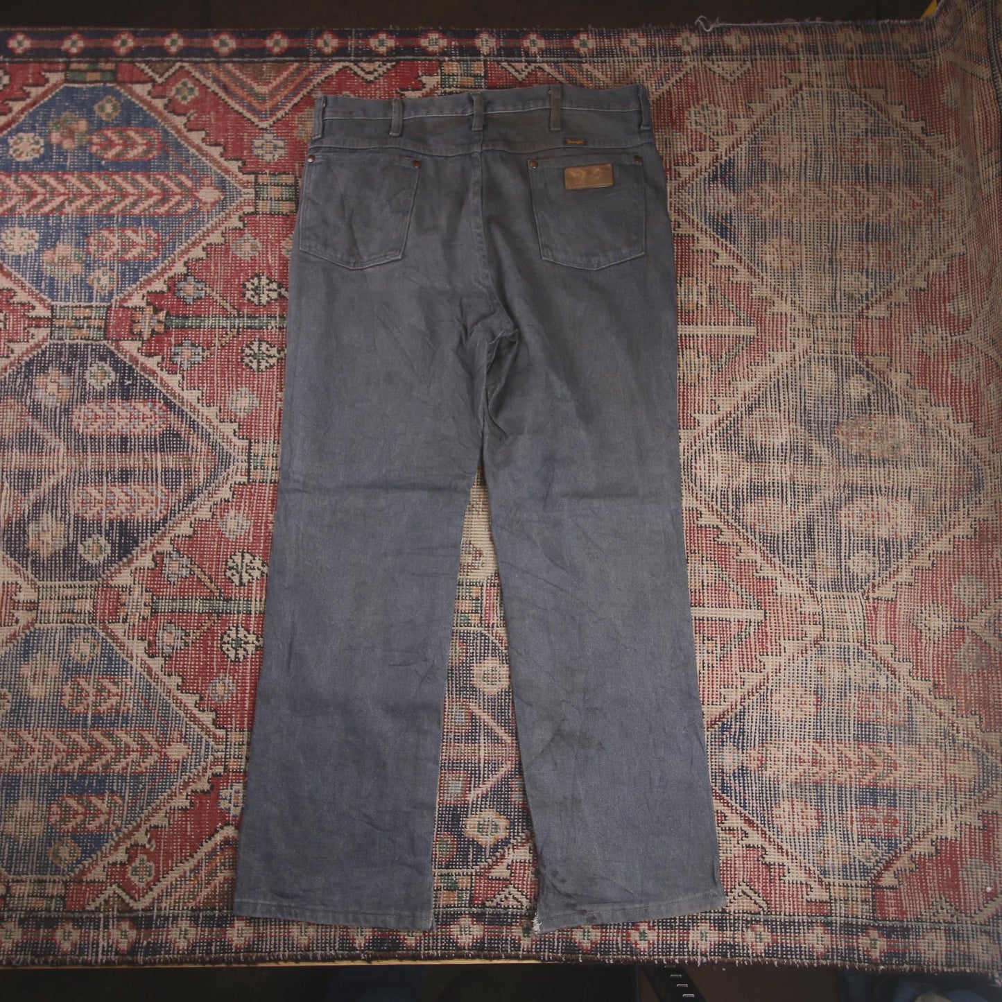 Wrangler W36 L30 Straight Leg Relaxed Fit Grey Denim Jeans