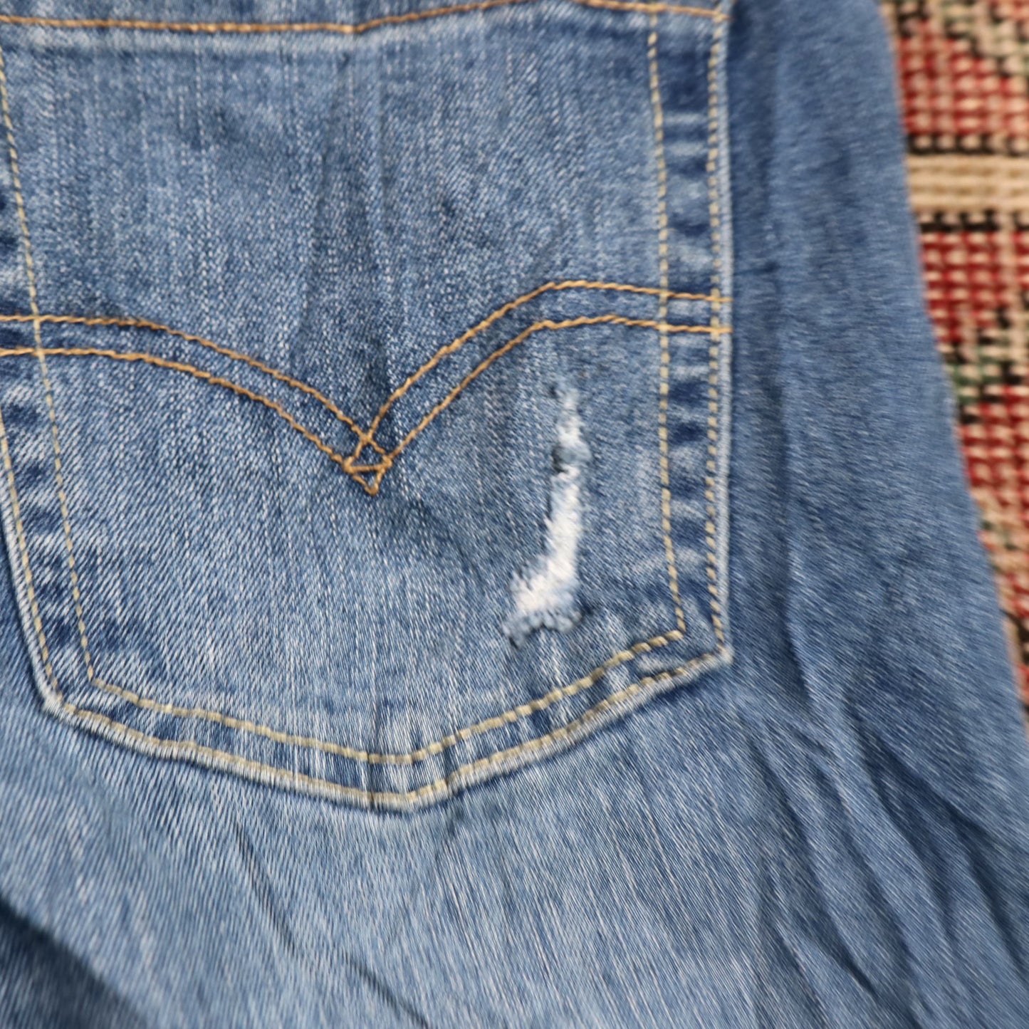 Levi's W28 L31 Skinny Classic Ripped Style Blue Denim Jeans
