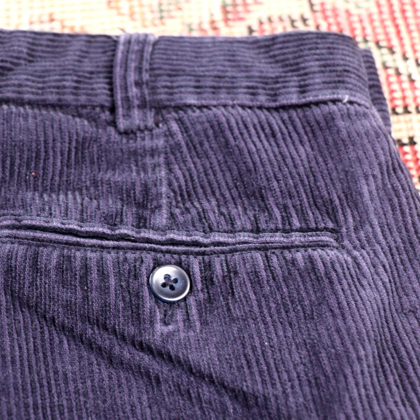 Unbranded W36 L28 Straight Leg Blue Corduroy Trousers