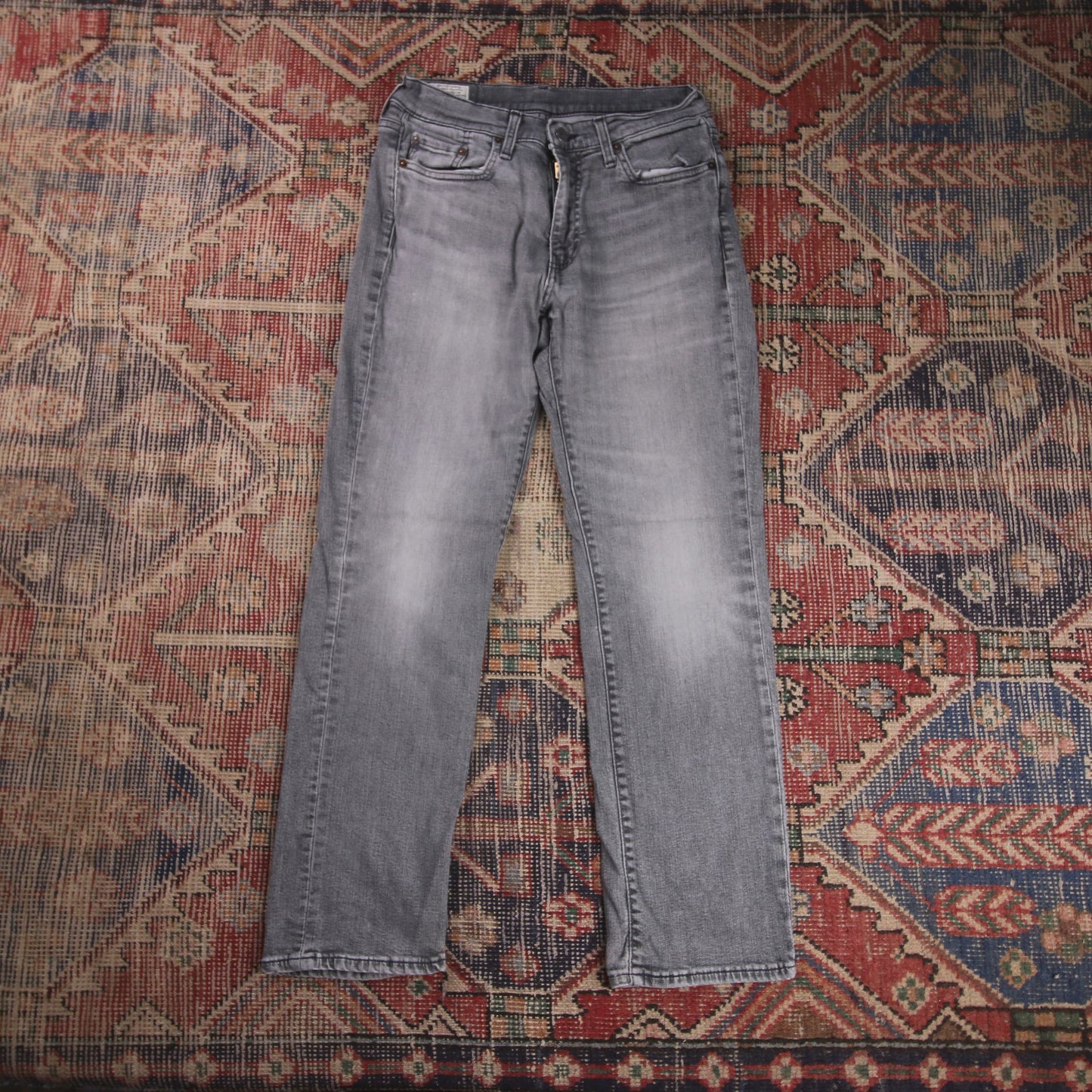Levi's 514 Capital E W30 L28 Straight Leg Grey Denim Jeans