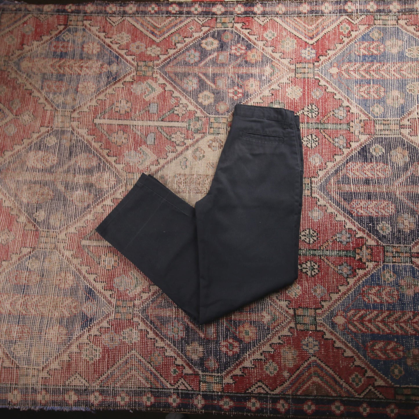 Levi's W30 L30 Straight Leg Black Cotton Blend Trousers