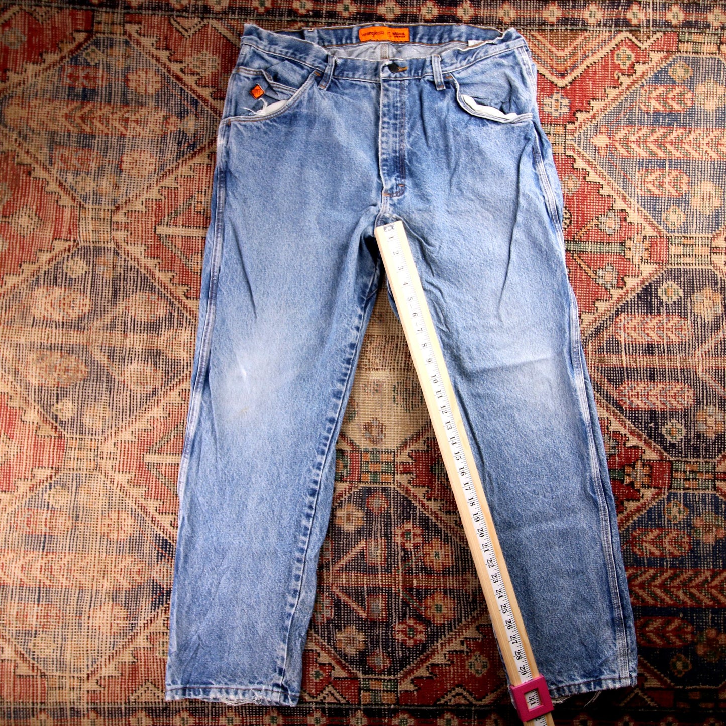 Wrangler W36 L30 Straight Blue Denim Jeans