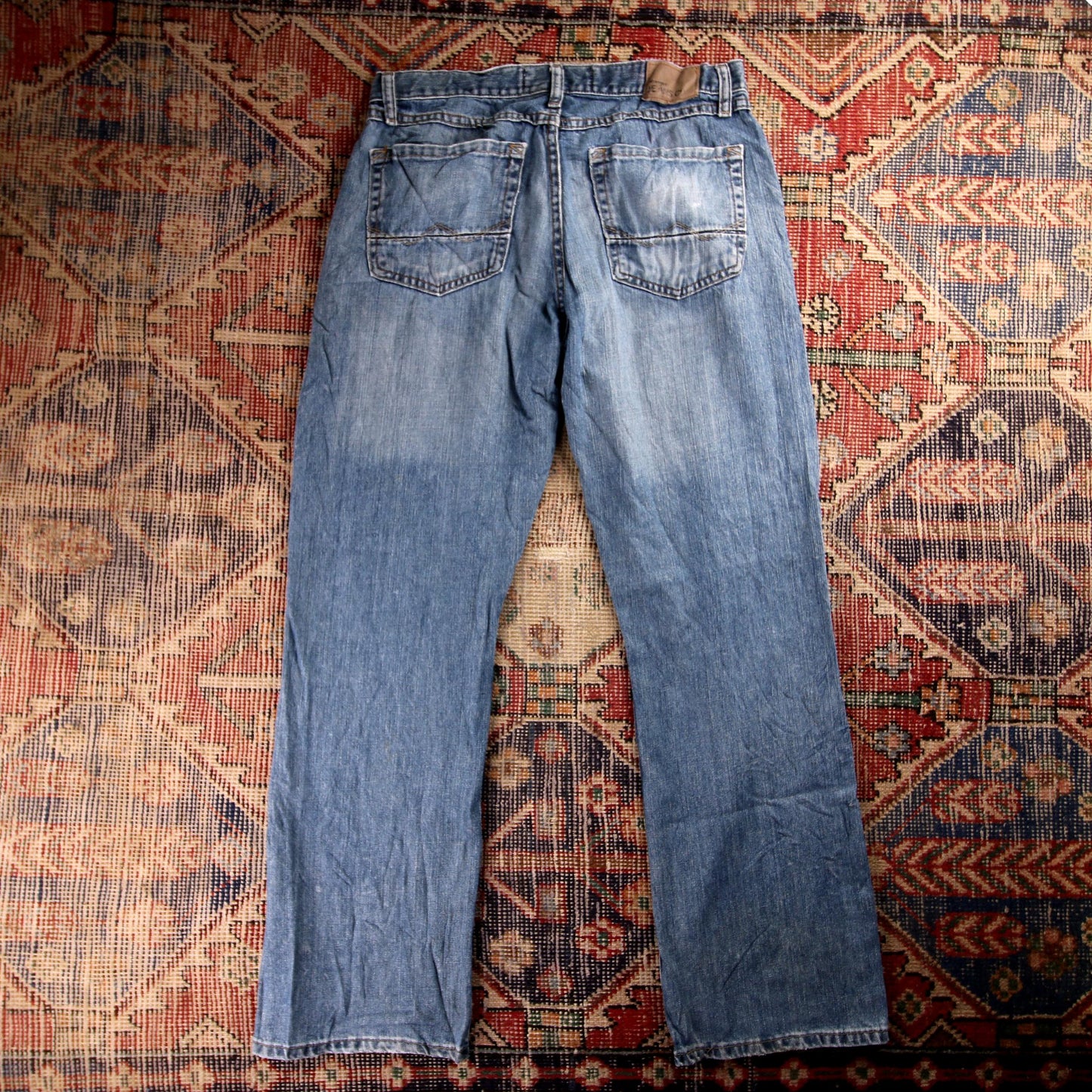 Wrangler W32 L31 Relaxed Boot Blue Denim Jeans