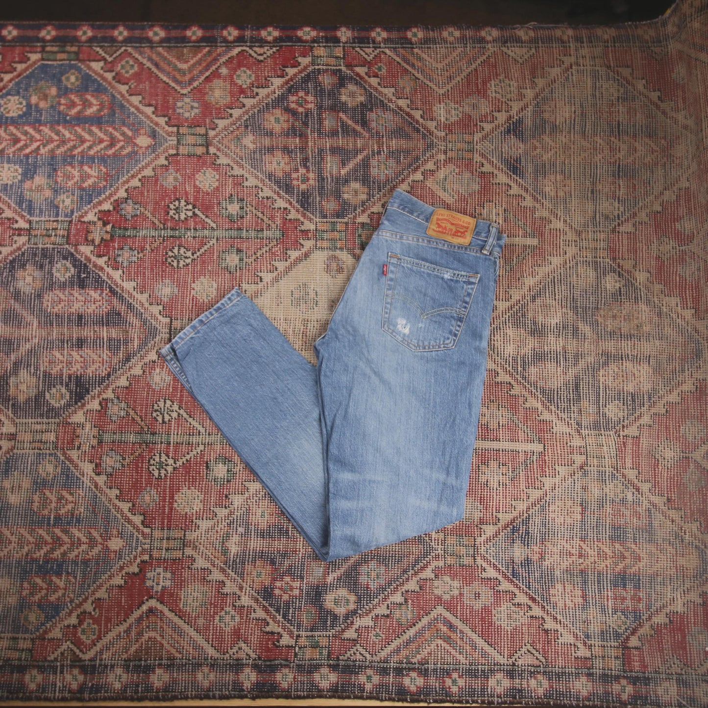 Levi's 511 W34 L32 Slim Fit Classic Ripped Style Blue Denim Jeans