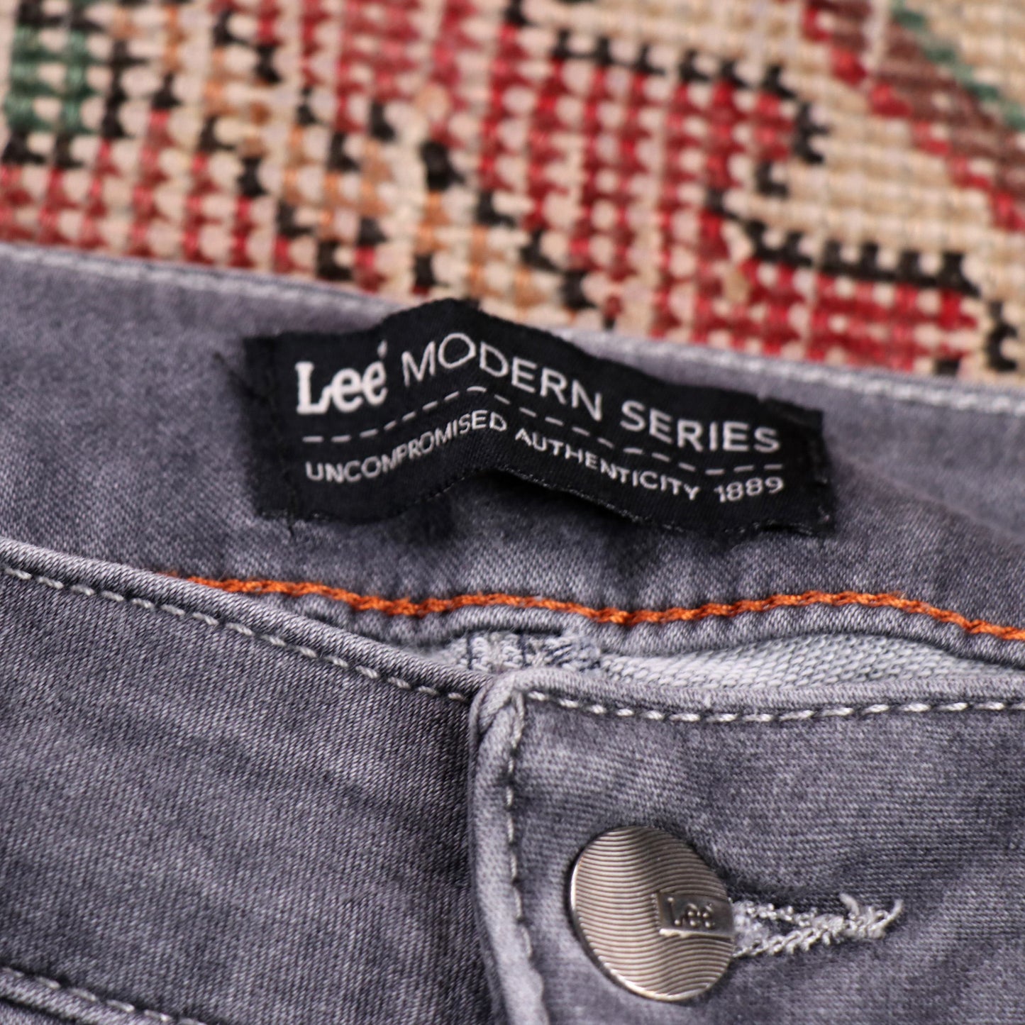 Lee W32 L28 Straight Leg Grey Denim Jeans
