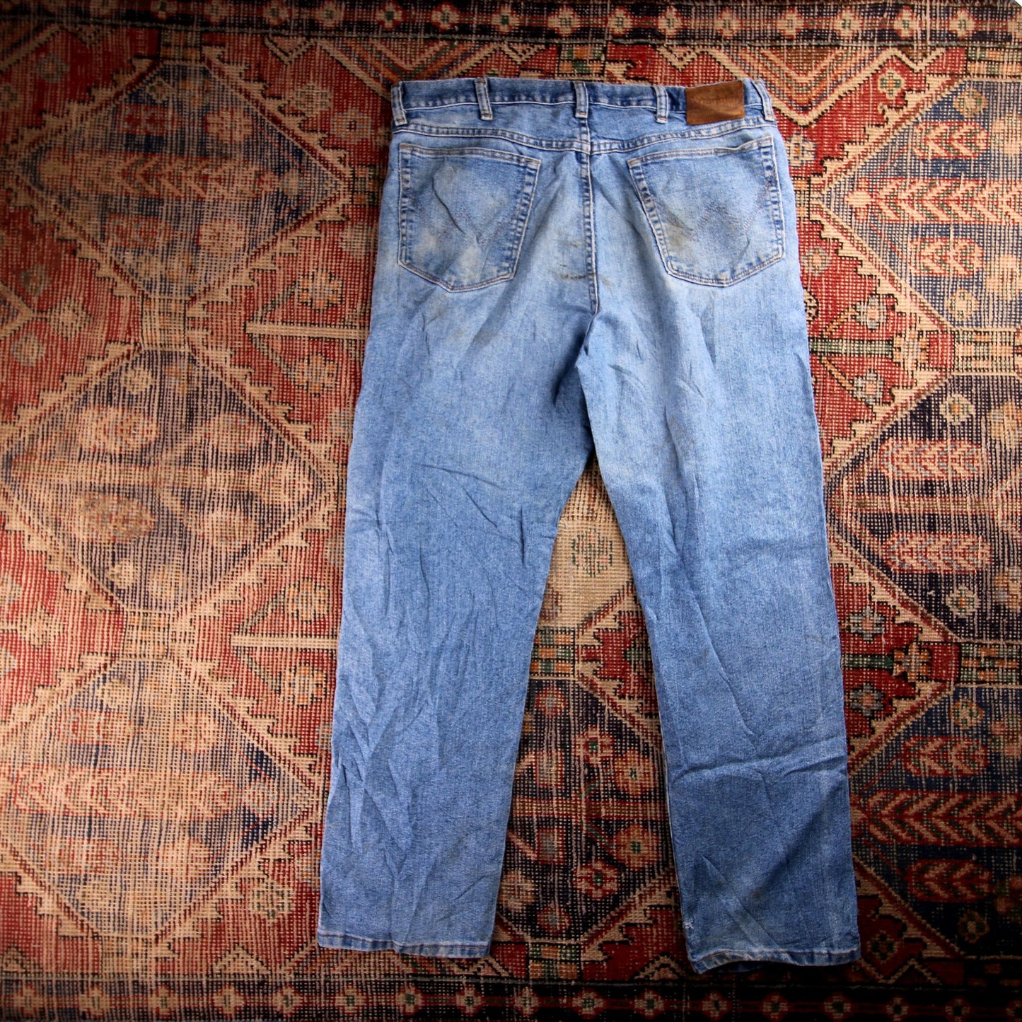 Wrangler W36 L29 Relaxed Blue Denim Jeans