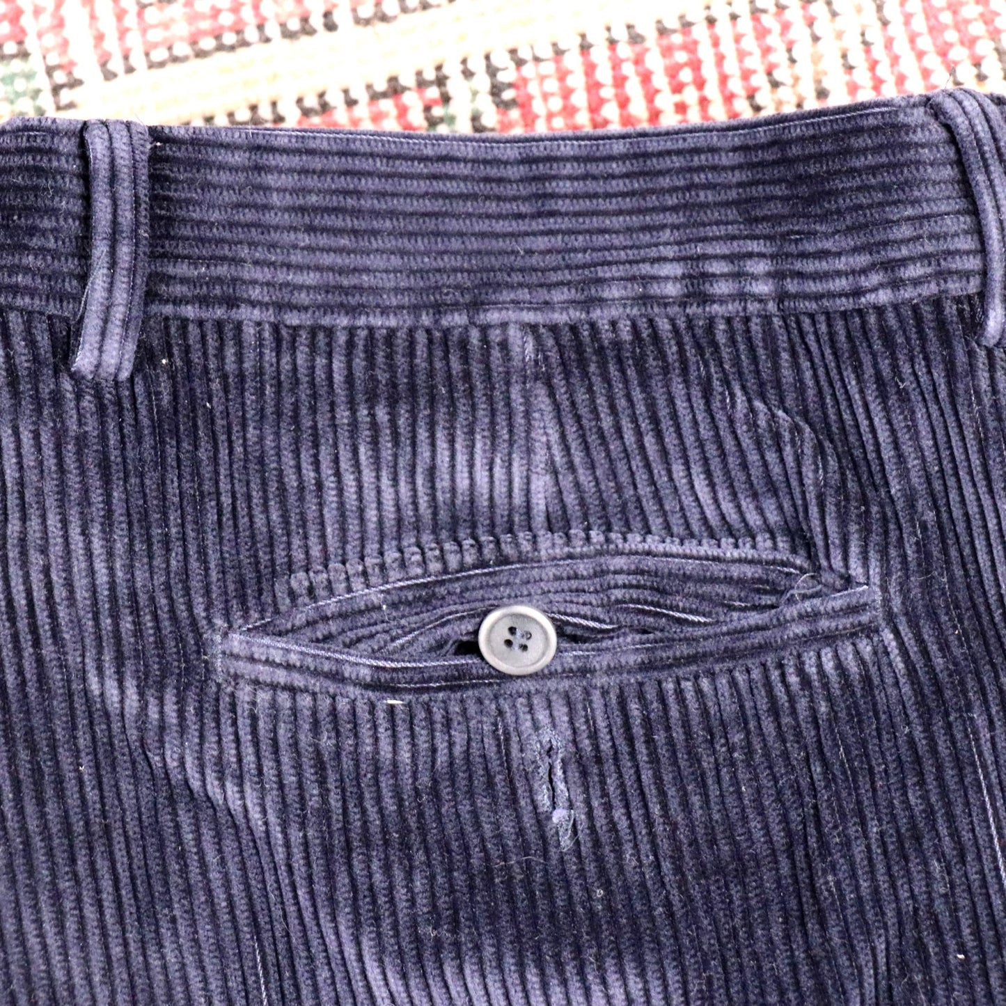 Unbranded W38 L25 Straight Leg Blue Corduroy Trousers