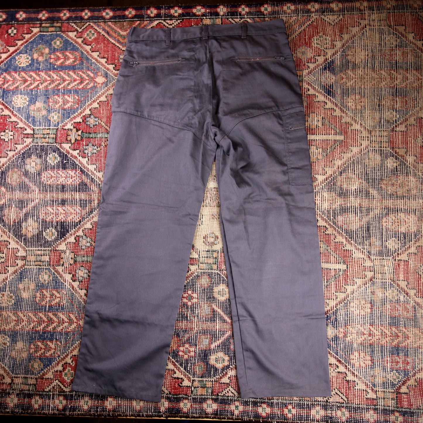Dickies Double Knee W40 L30 Cargo Grey Cotton Blend Trousers