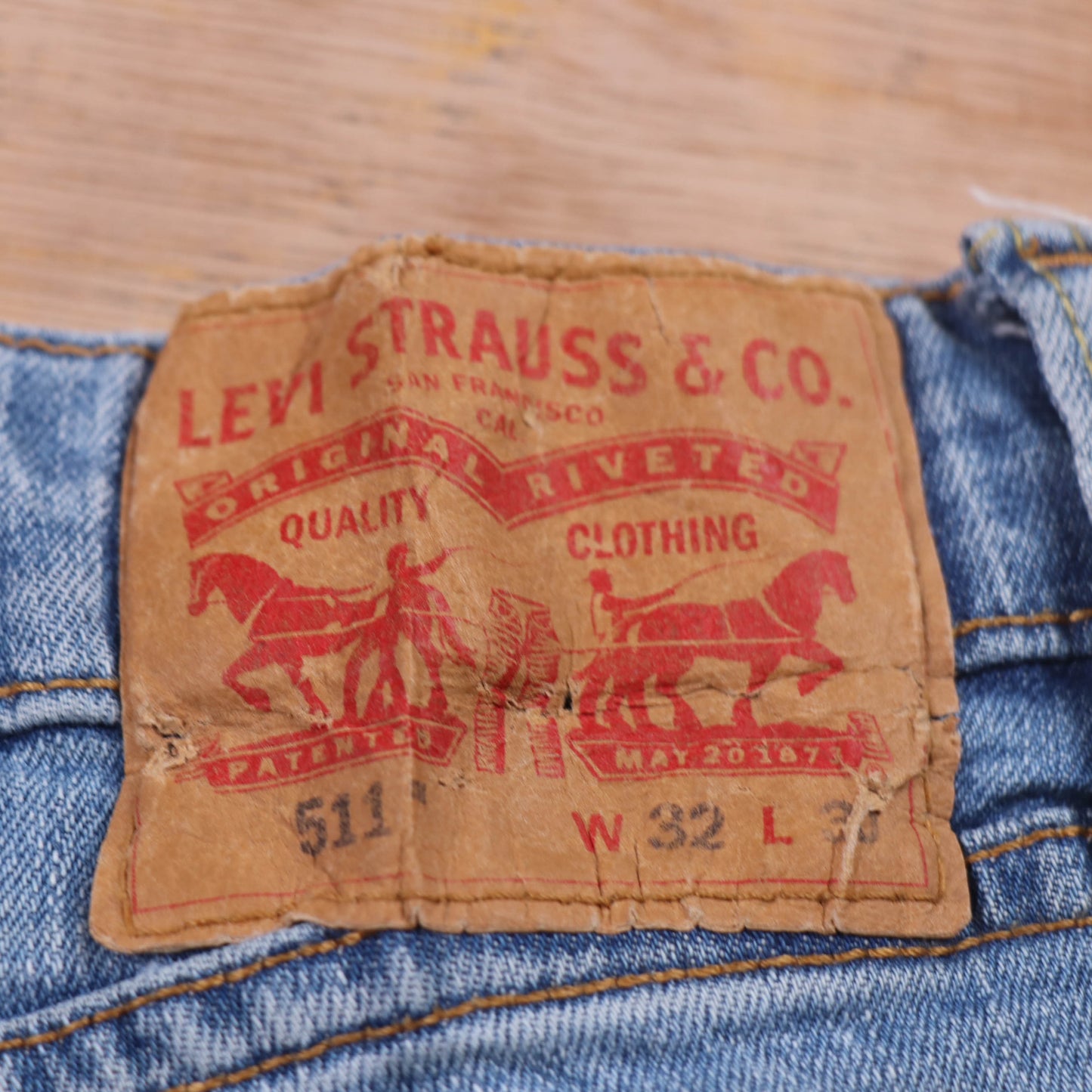 Levi's 511 Red Tab W30 L28 Slim Fit Blue Denim Jeans