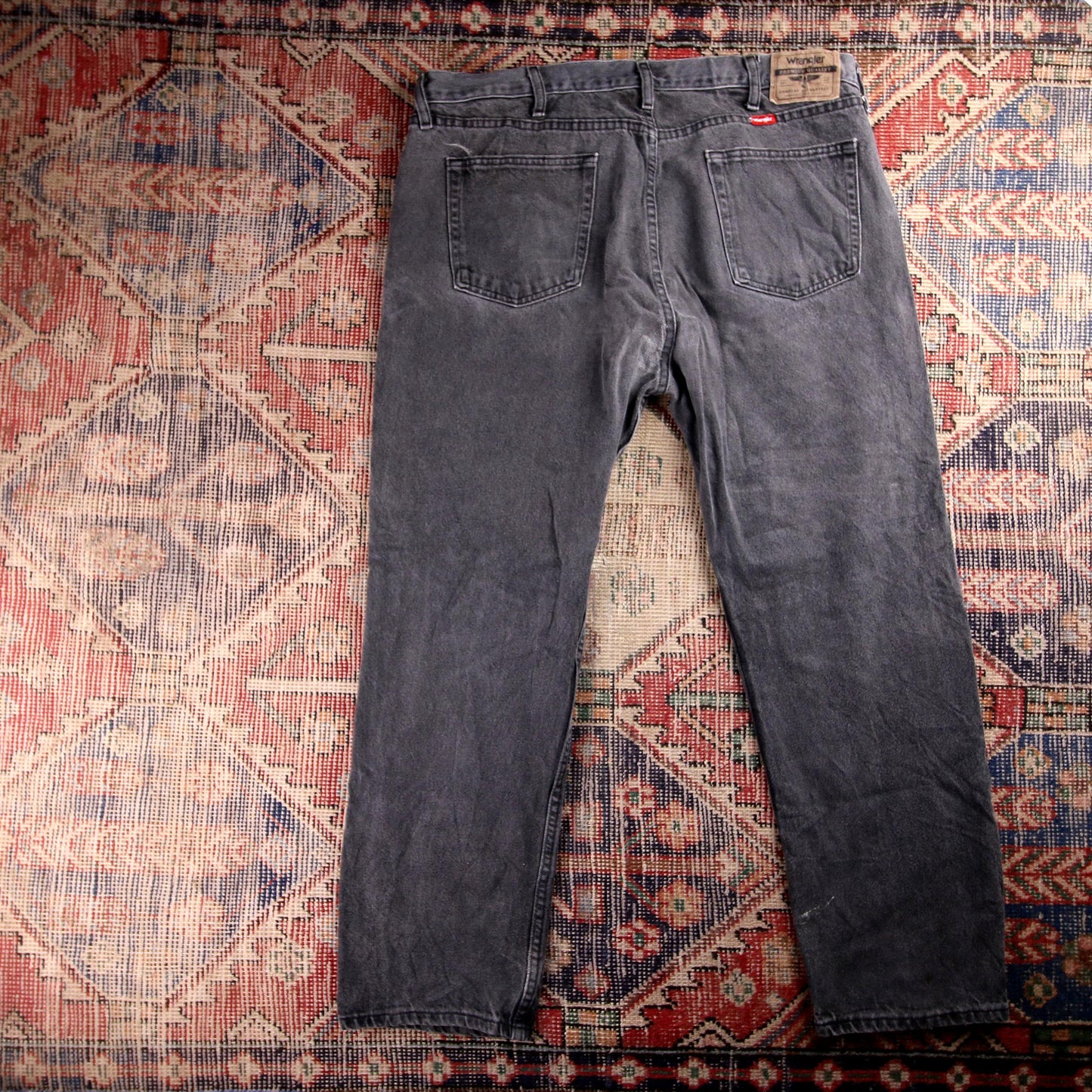 Wrangler W34 L30 Straight Leg Grey Denim Jeans