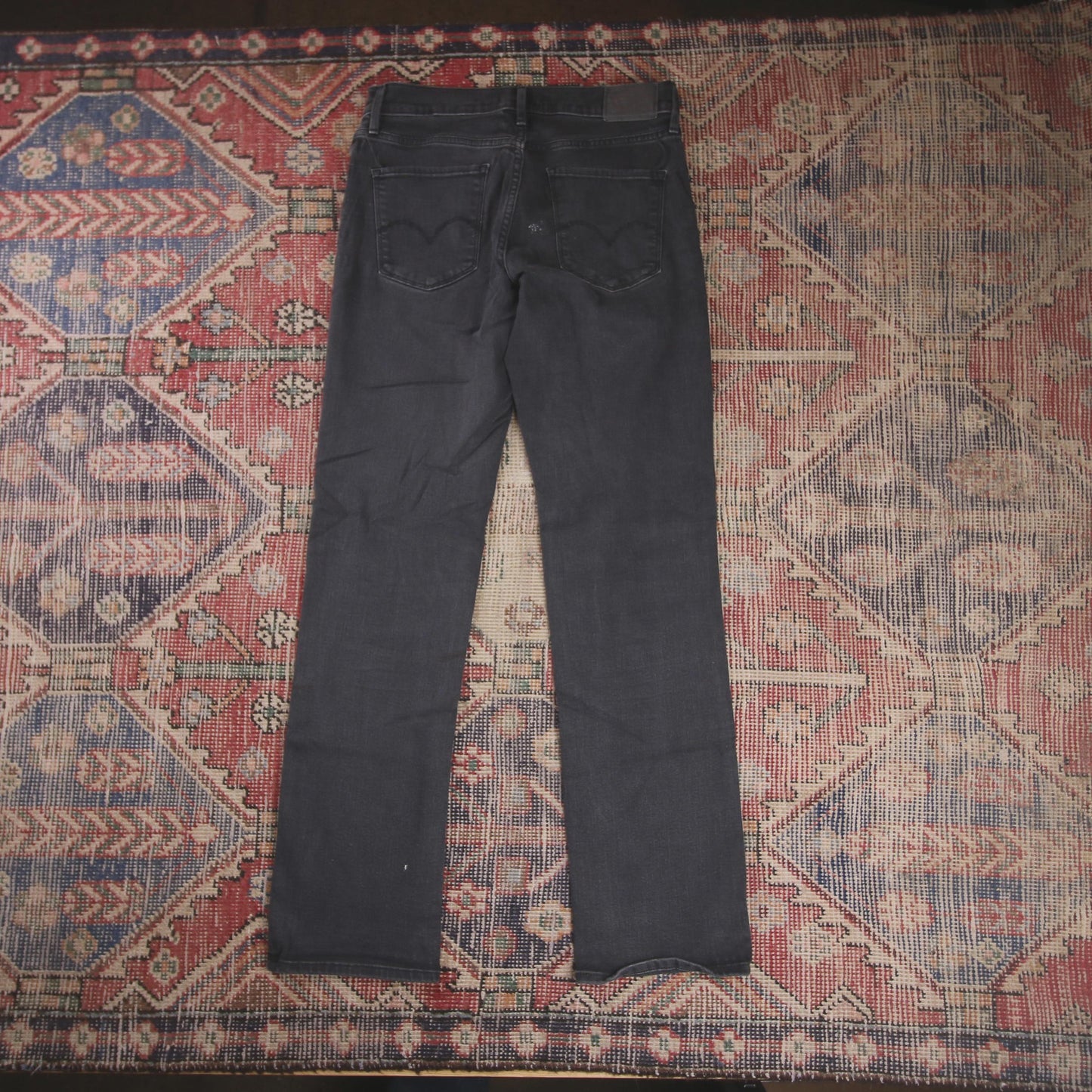 Levi's 314 W30 L29 Straight Leg Black Denim Jeans