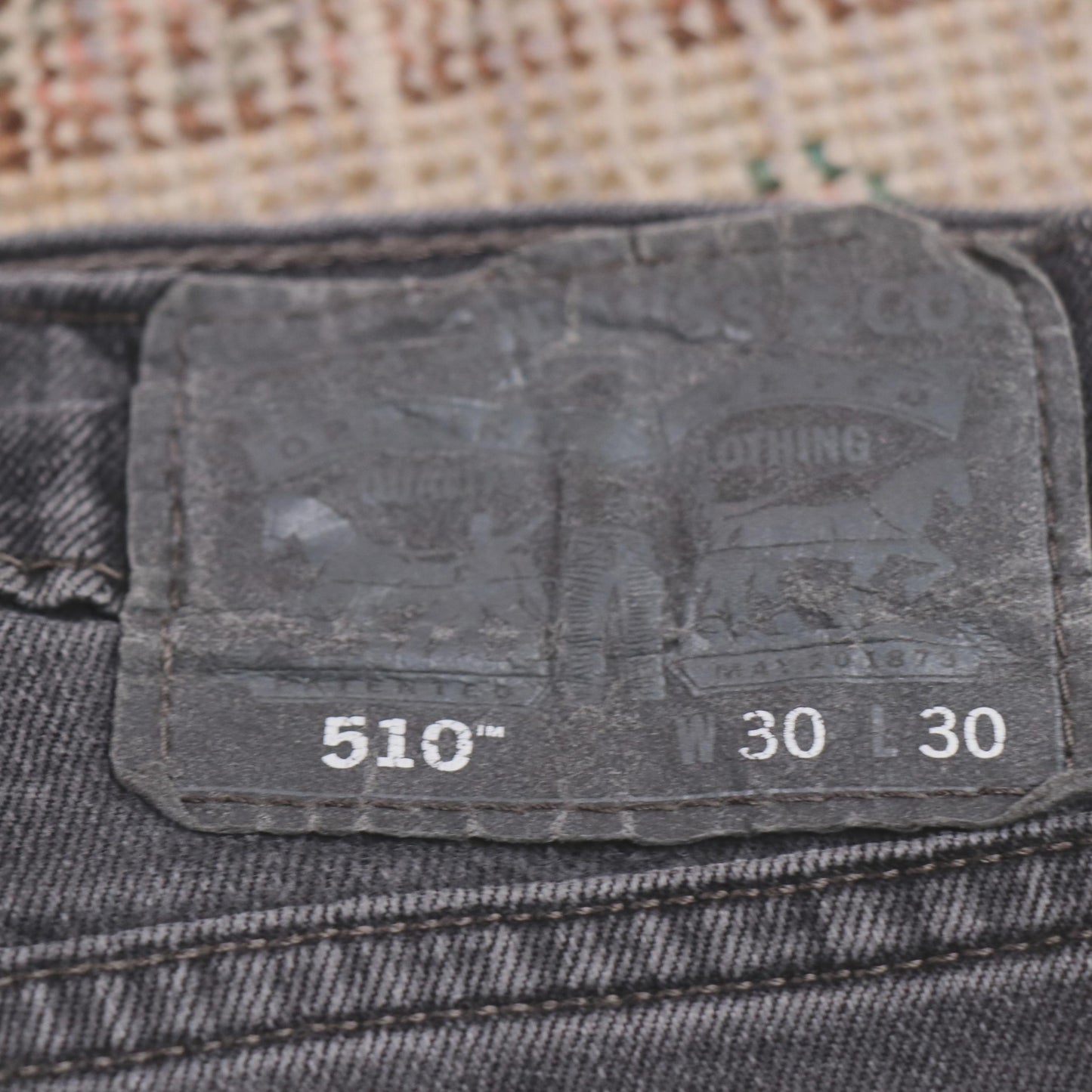 Levi's 510 W30 L28 Skinny Black Denim Jeans