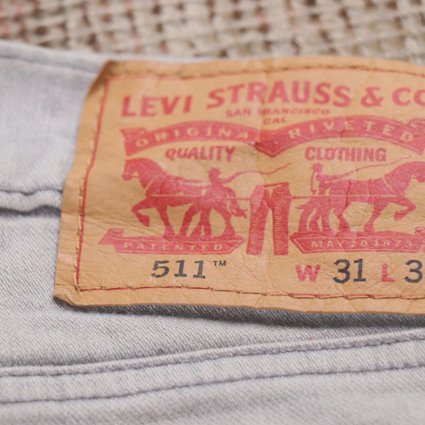 Levi's 511 W32 L28 Slim Fit Grey Denim Jeans