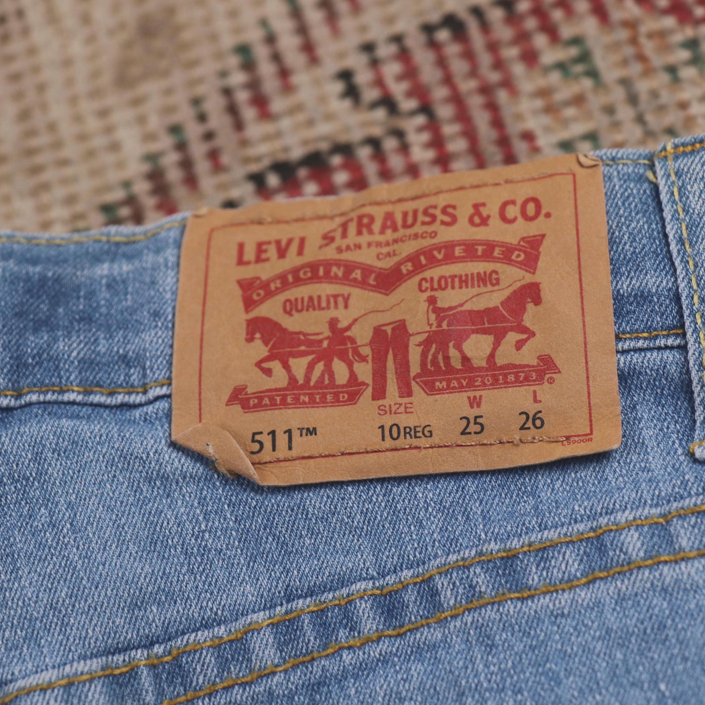 Levi's 511 W24 L24 Slim Fit Blue Denim Jeans