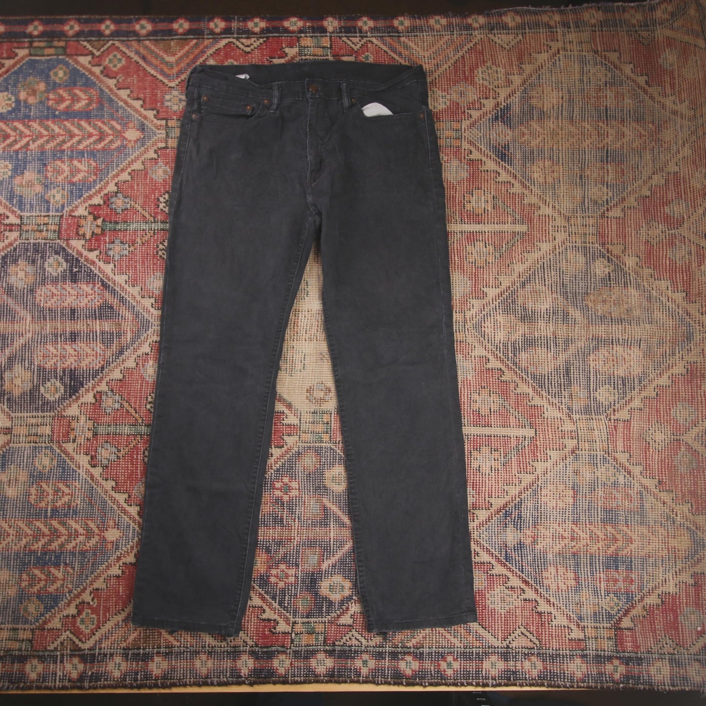 Levi's W34 L29 Straight Leg Black Denim Jeans