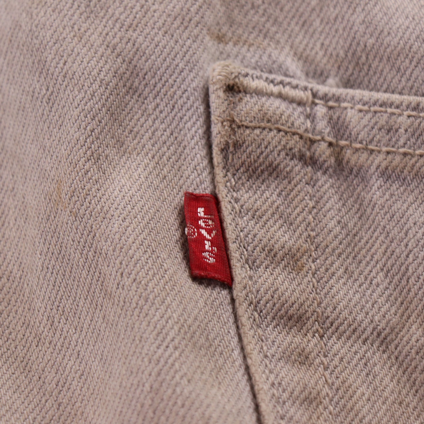 Levi's 501 W32 L28 Original Fit Beige Denim Jeans