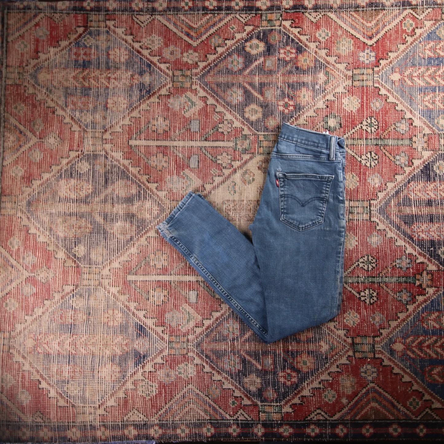 Levi's 721 Red Tab W28 L29 Skinny Blue Denim Jeans