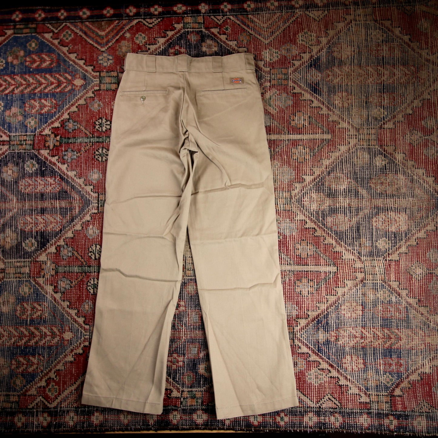 Dickies W28 L28 Straight Leg Beige Cotton Blend Trousers
