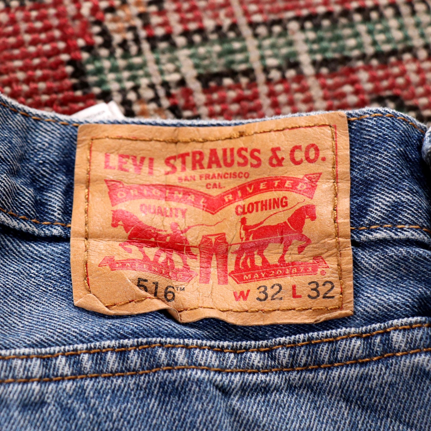 Levi's 516 W32 L31 Straight Leg Blue Denim Jeans