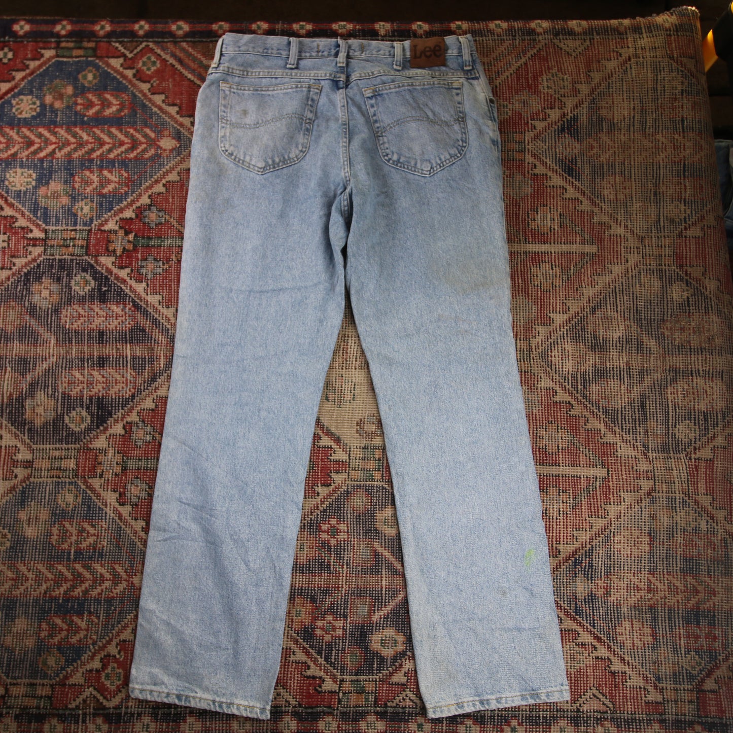 Lee W36 L31 Straight Leg Relaxed Fit Blue Denim Jeans