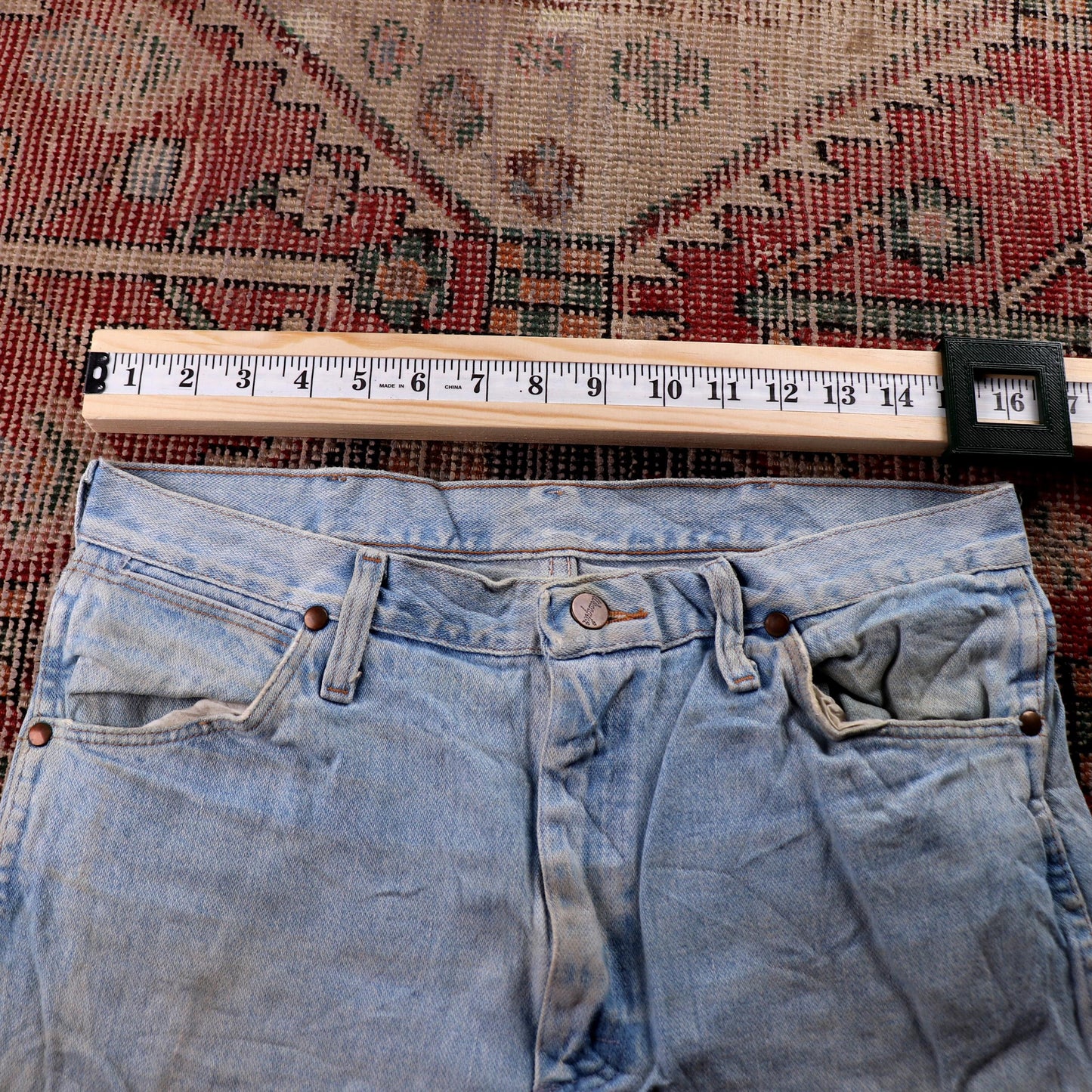 Wrangler W32 L33 Straight Blue Denim Jeans