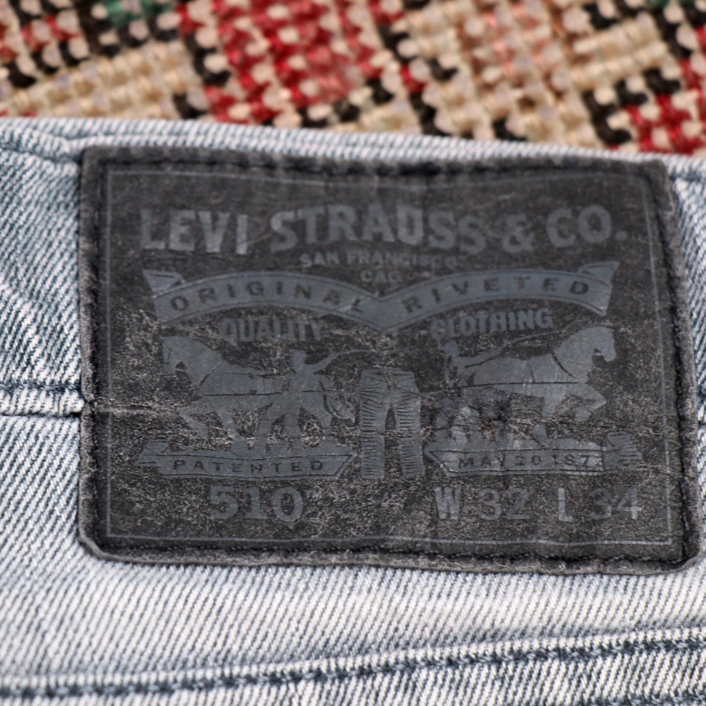 Levi's 510 W32 L31 Skinny Distressed Style Blue Denim Jeans