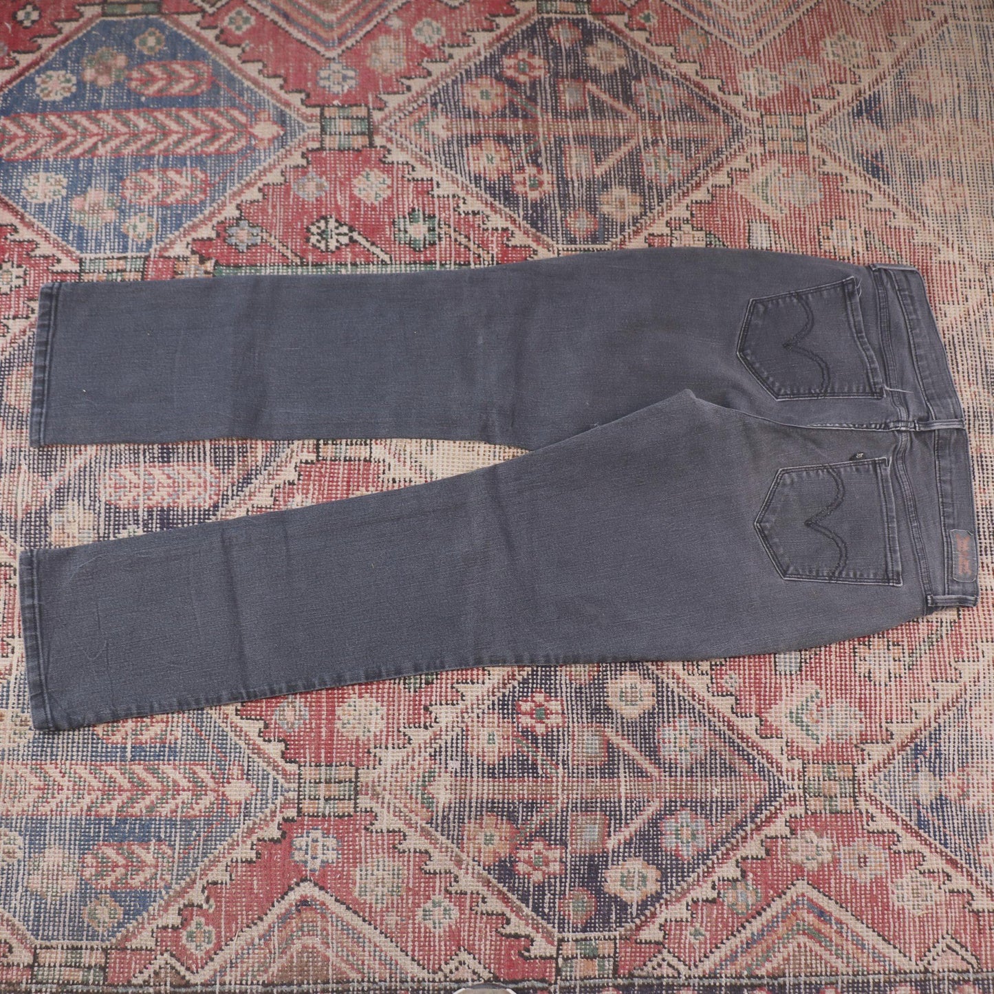Levi's W30 L28 Straight Leg Black Denim Jeans