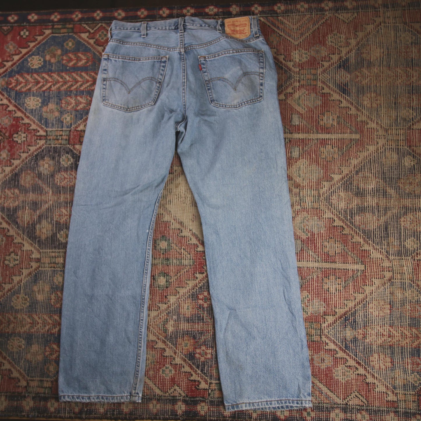 Levi's 505 W36 L31 Straight Leg Regular Fit Blue Denim Jeans