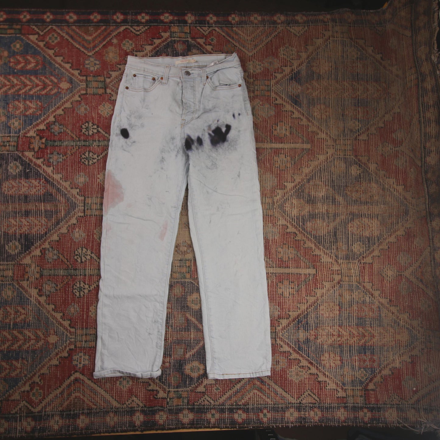 Levi's W26 L25 Straight Leg Blue Denim Jeans