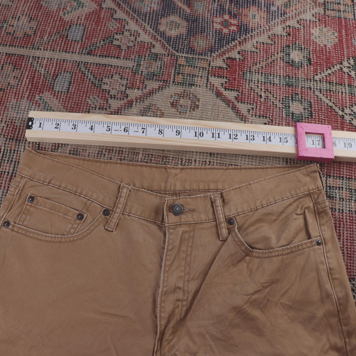 Levi's W64 L29 Straight Leg Brown Denim Jeans