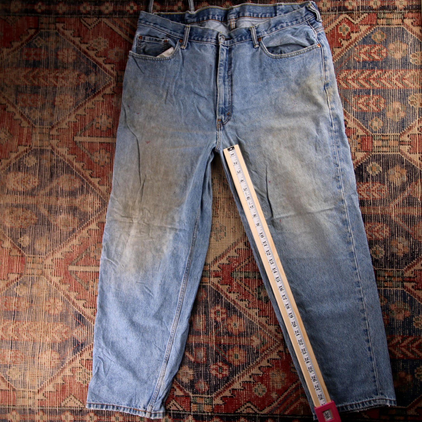 Levi's 560 W42 L30 Comfort Fit Classic Ripped Style Blue Denim Jeans