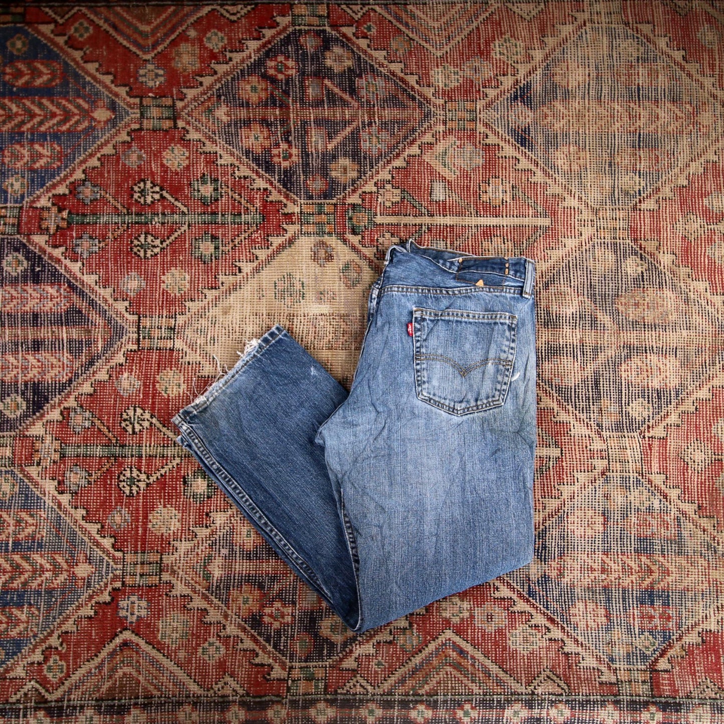 Levi's W36 L29 Straight Leg Blue Denim Jeans