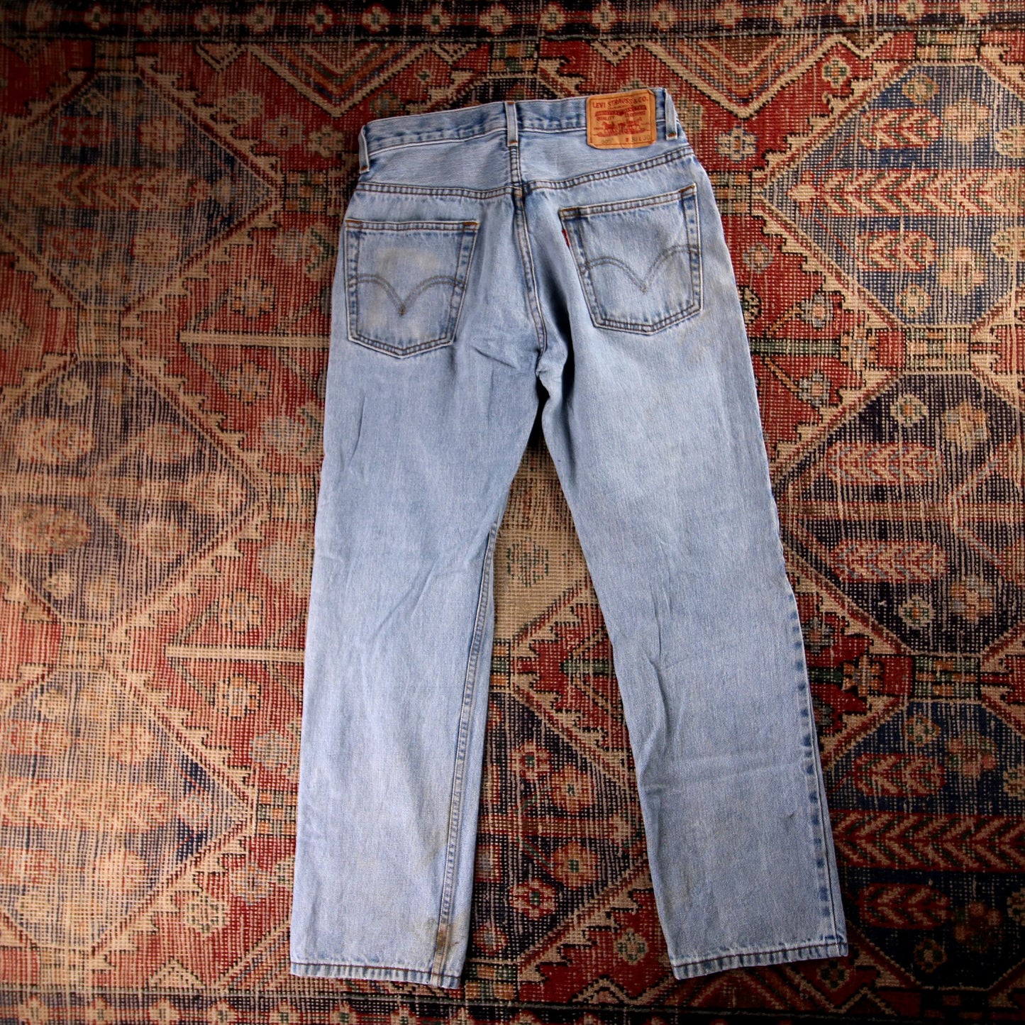 Levi's 505 W26 L27 Straight Leg Regular Fit Blue Denim Jeans