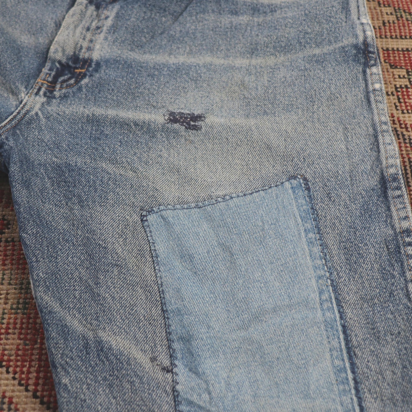 Wrangler W36 L29 Straight Leg Relaxed Fit Blue Denim Jeans