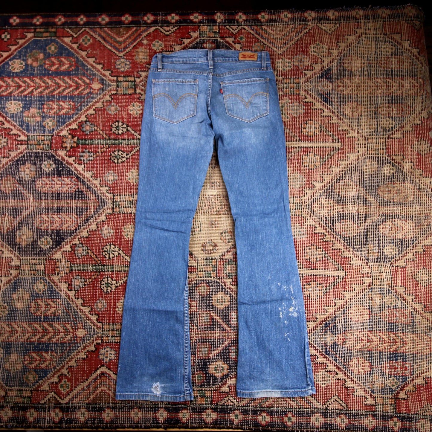 Levi's 524 W28 L31 Flared Blue Denim Jeans