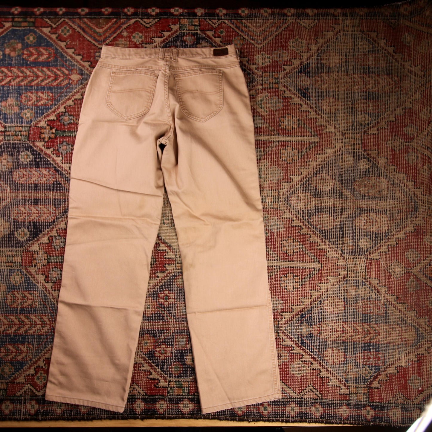 Lee W32 L30 Straight Leg Beige Denim Jeans