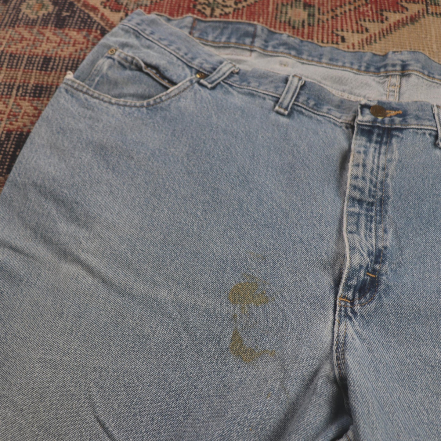 Lee W46 L29 Straight Leg Loose Fit Blue Denim Jeans