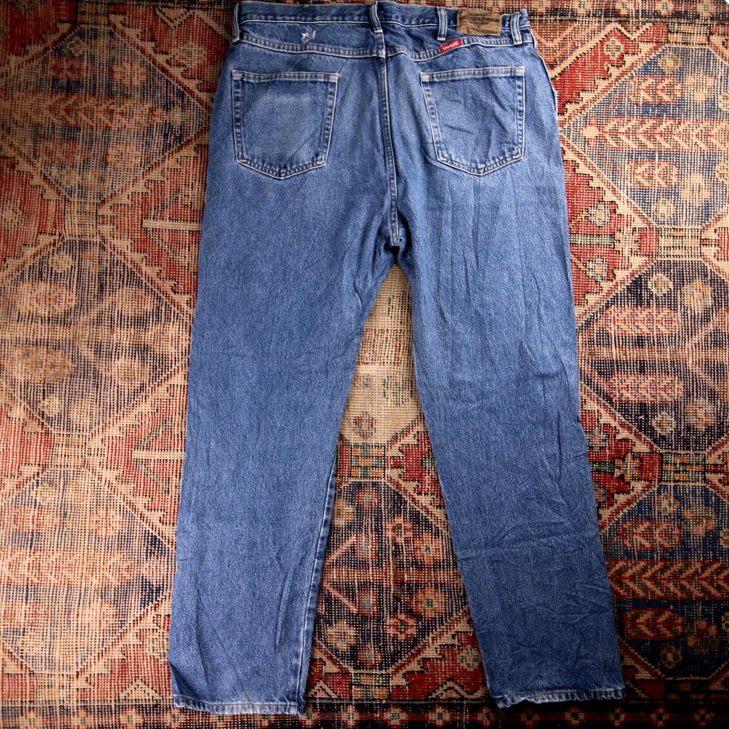 Wrangler W38 L32 Relaxed Blue Denim Jeans