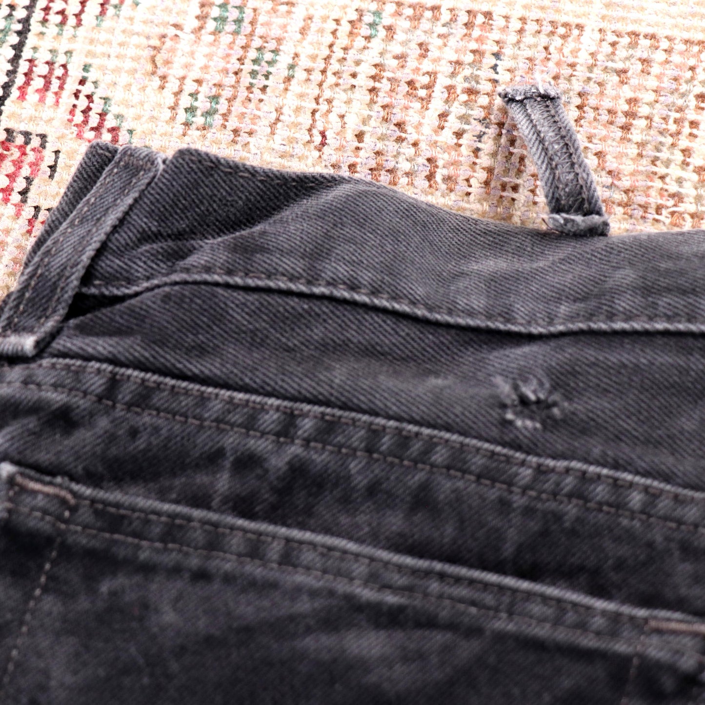 Levi's W36 L32 Straight Leg Loose Fit Black Denim Jeans