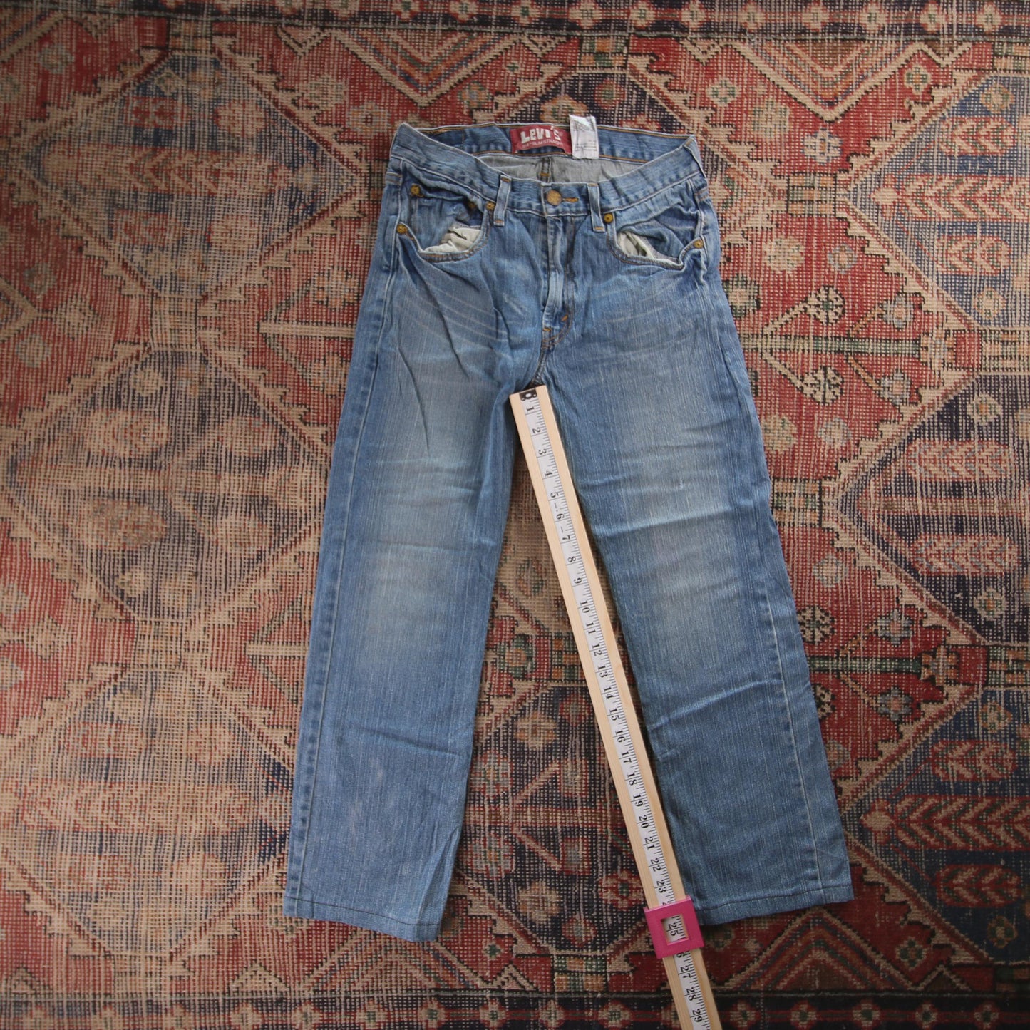 Levi's 514 Red Tab W28 L25 Straight Leg Blue Denim Jeans