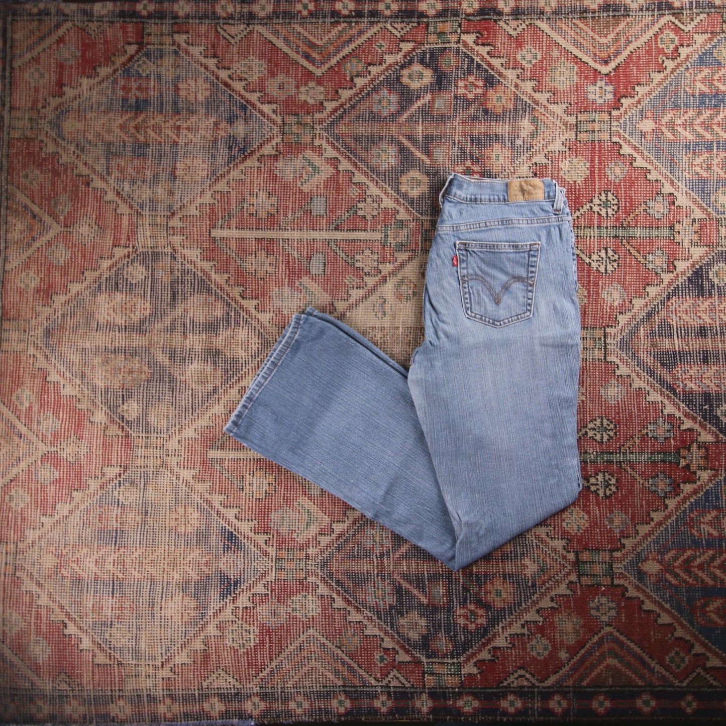 Levi's 515 Red Tab W32 L32 Flared Blue Denim Jeans