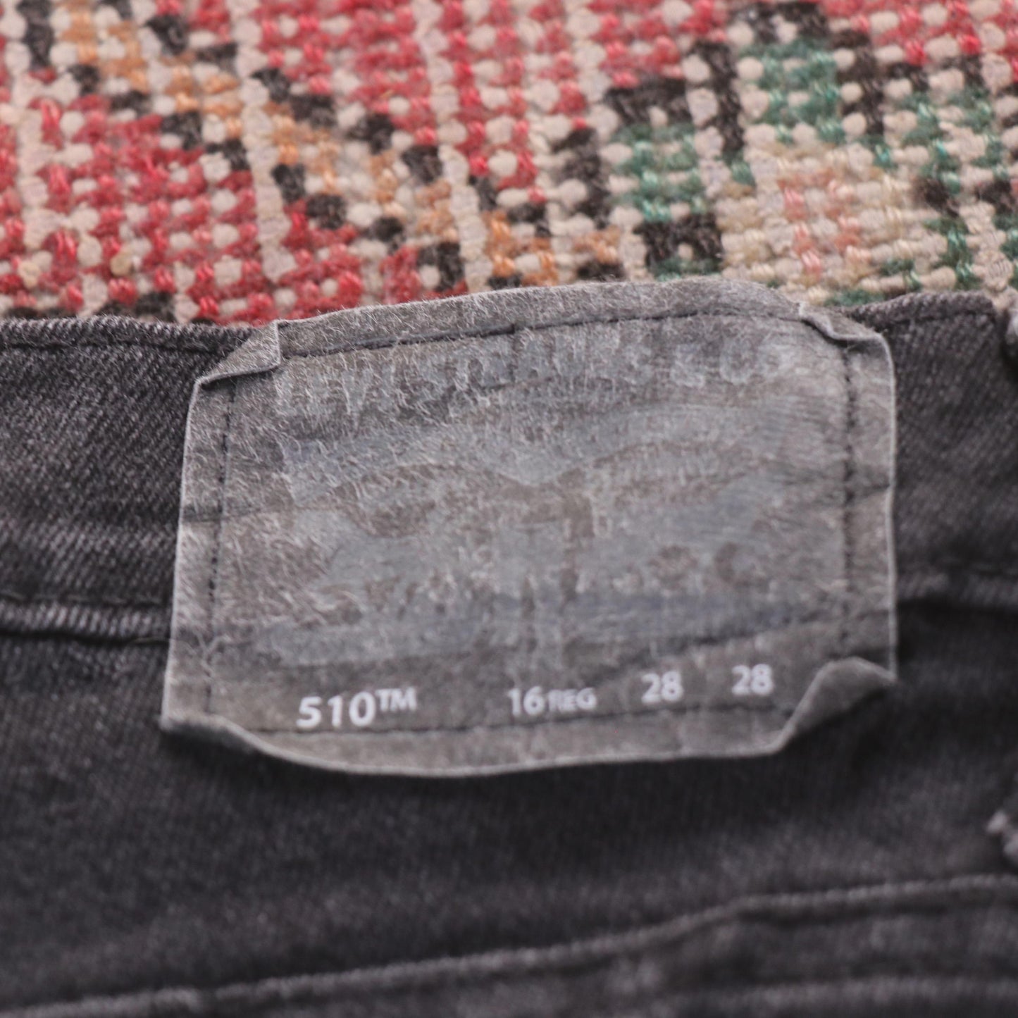 Levi's 510 Red Tab W30 L29 Skinny Black Denim Jeans