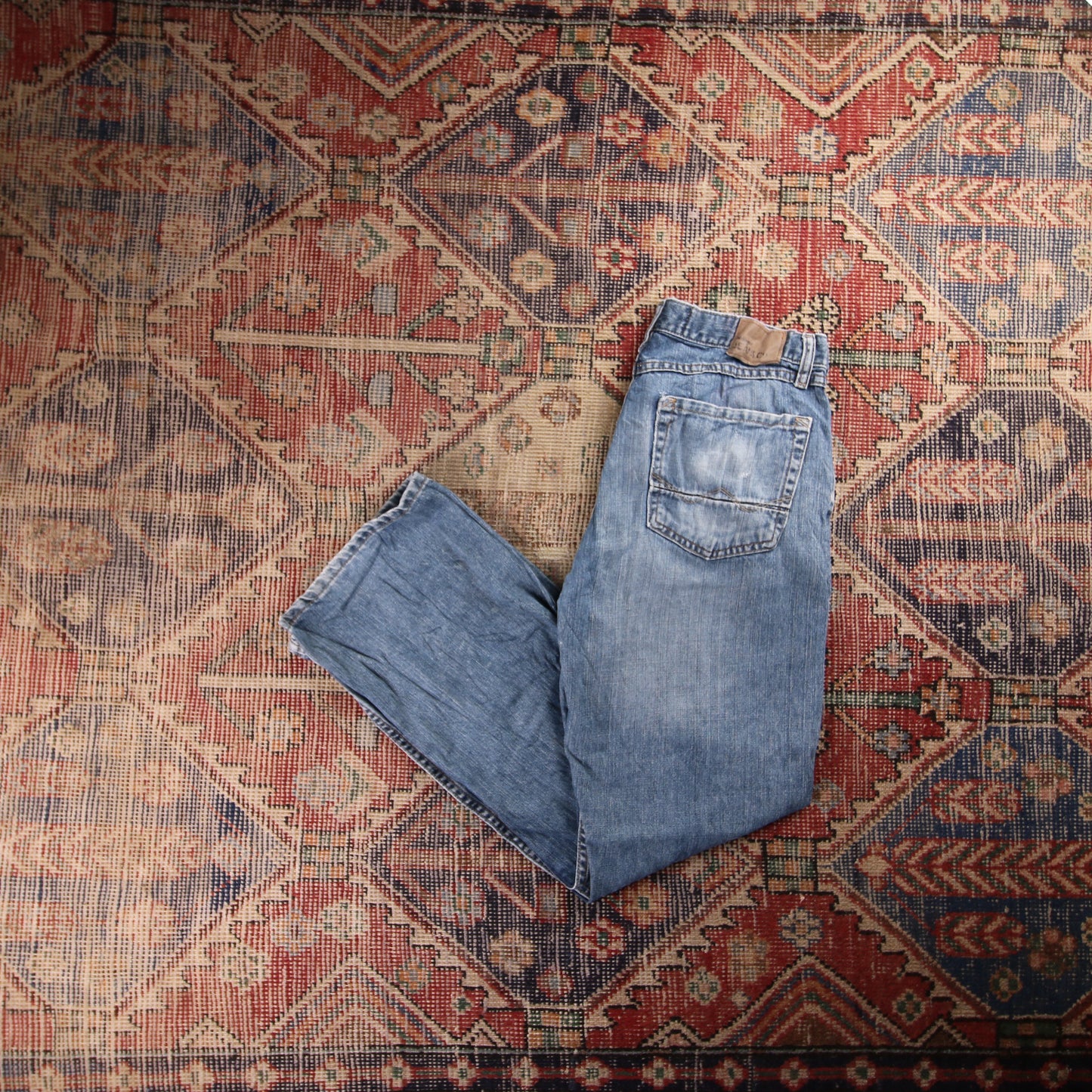 Wrangler W32 L31 Relaxed Boot Blue Denim Jeans