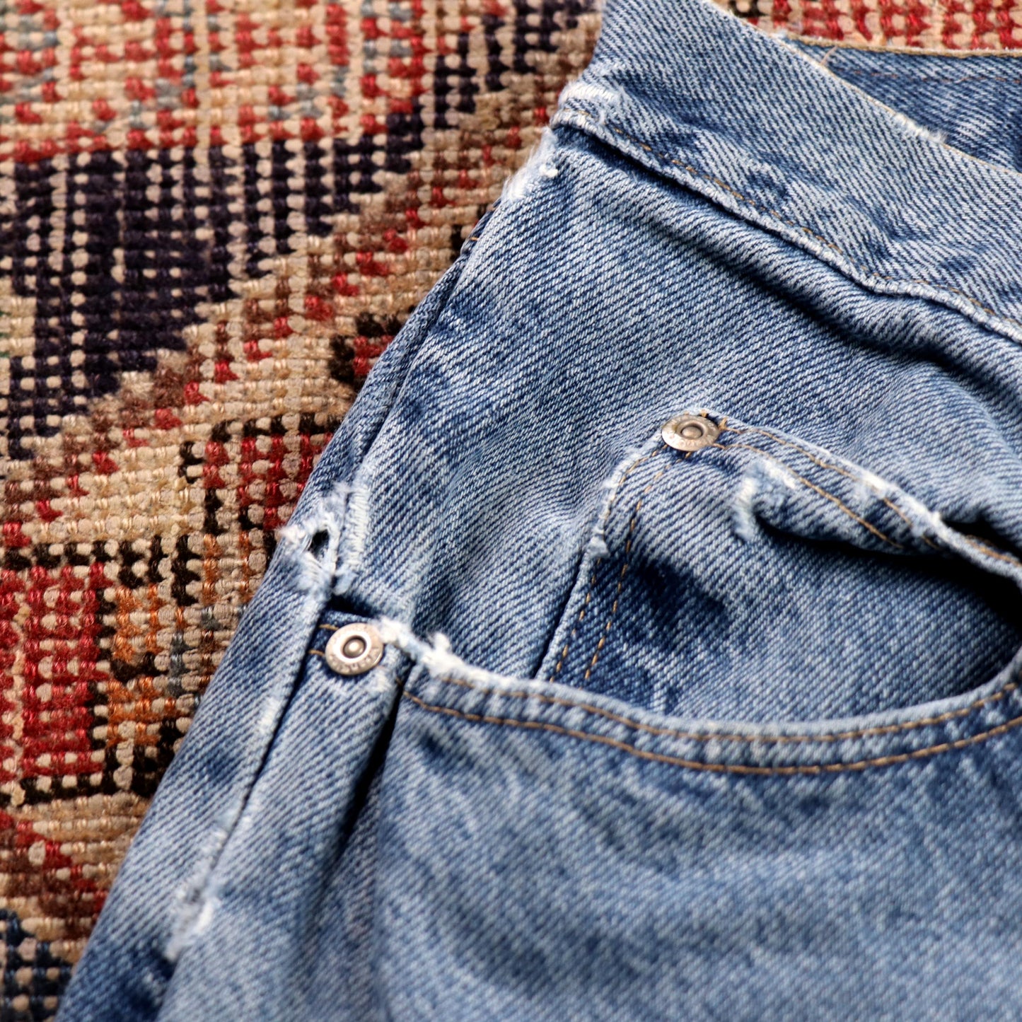 Wrangler W36 L30 Straight Leg Loose Fit Blue Denim Jeans
