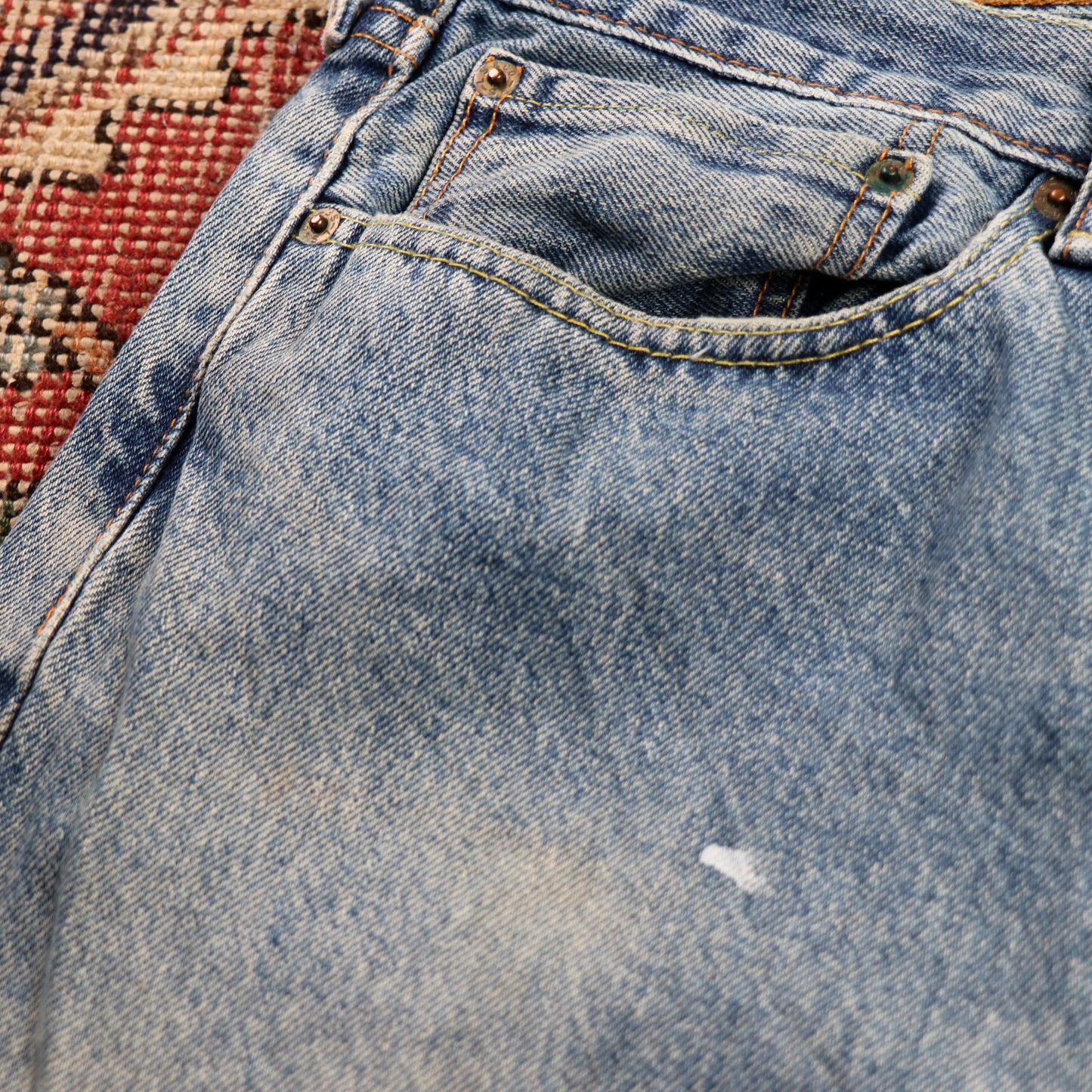 Levi's 505 W36 L31 Straight Leg Regular Fit Blue Denim Jeans