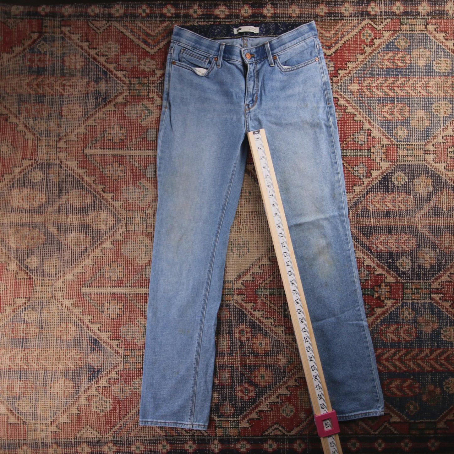 Levi's 721 Red Tab W30 L31 Straight Leg Blue Denim Jeans