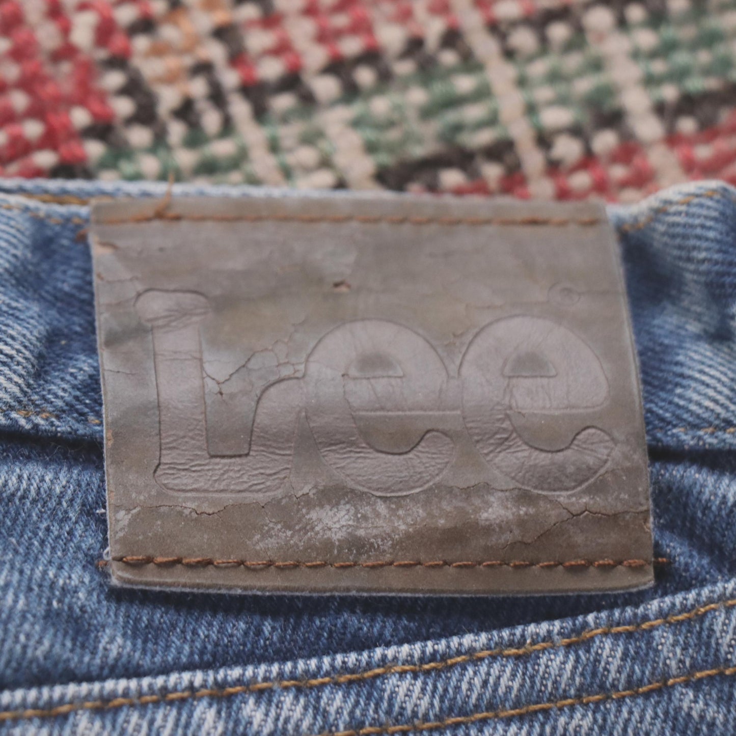 Lee W32 L27 Straight Leg Blue Denim Jeans