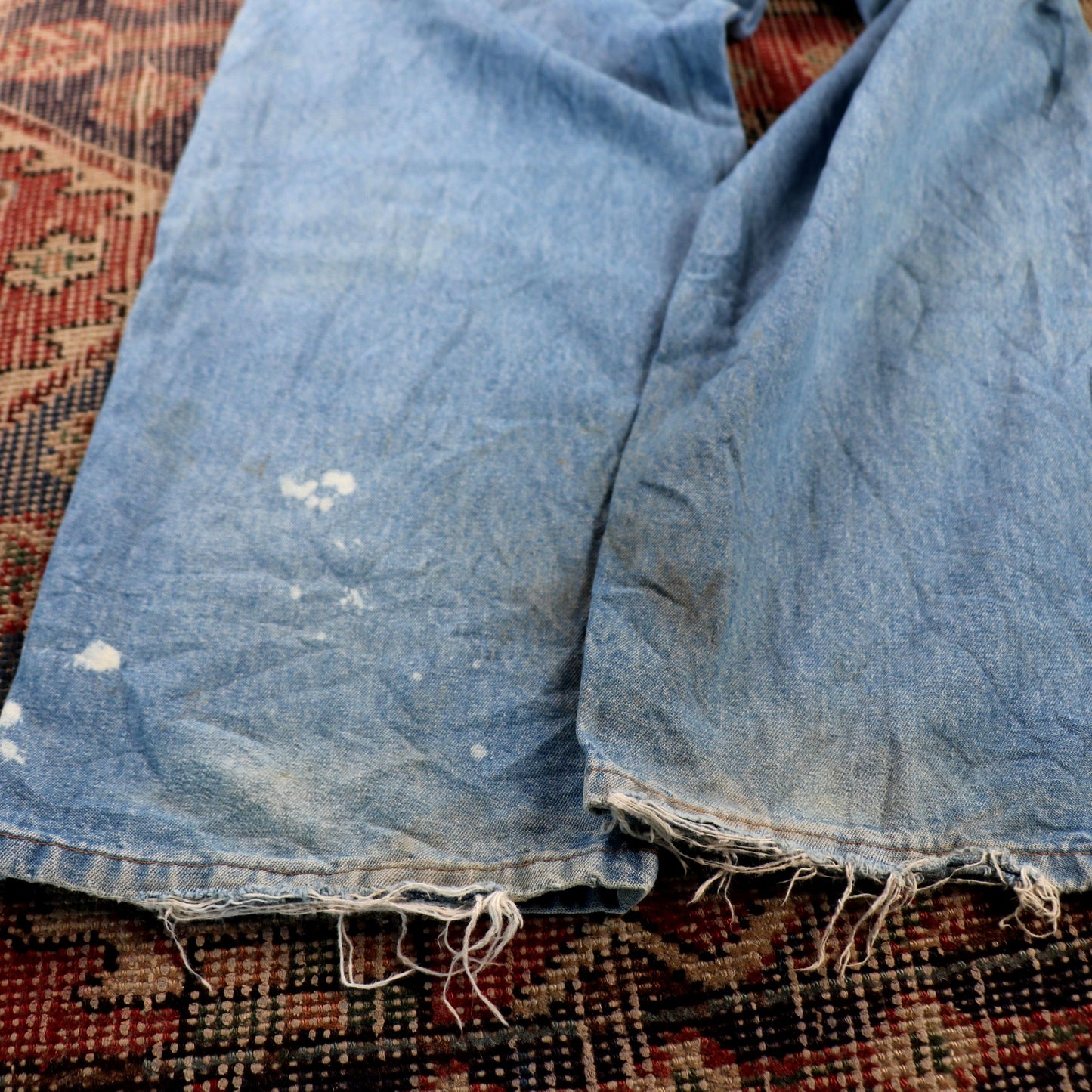 Wrangler W40 L30 Carpenter Style Classic Ripped Style Blue Denim Jeans