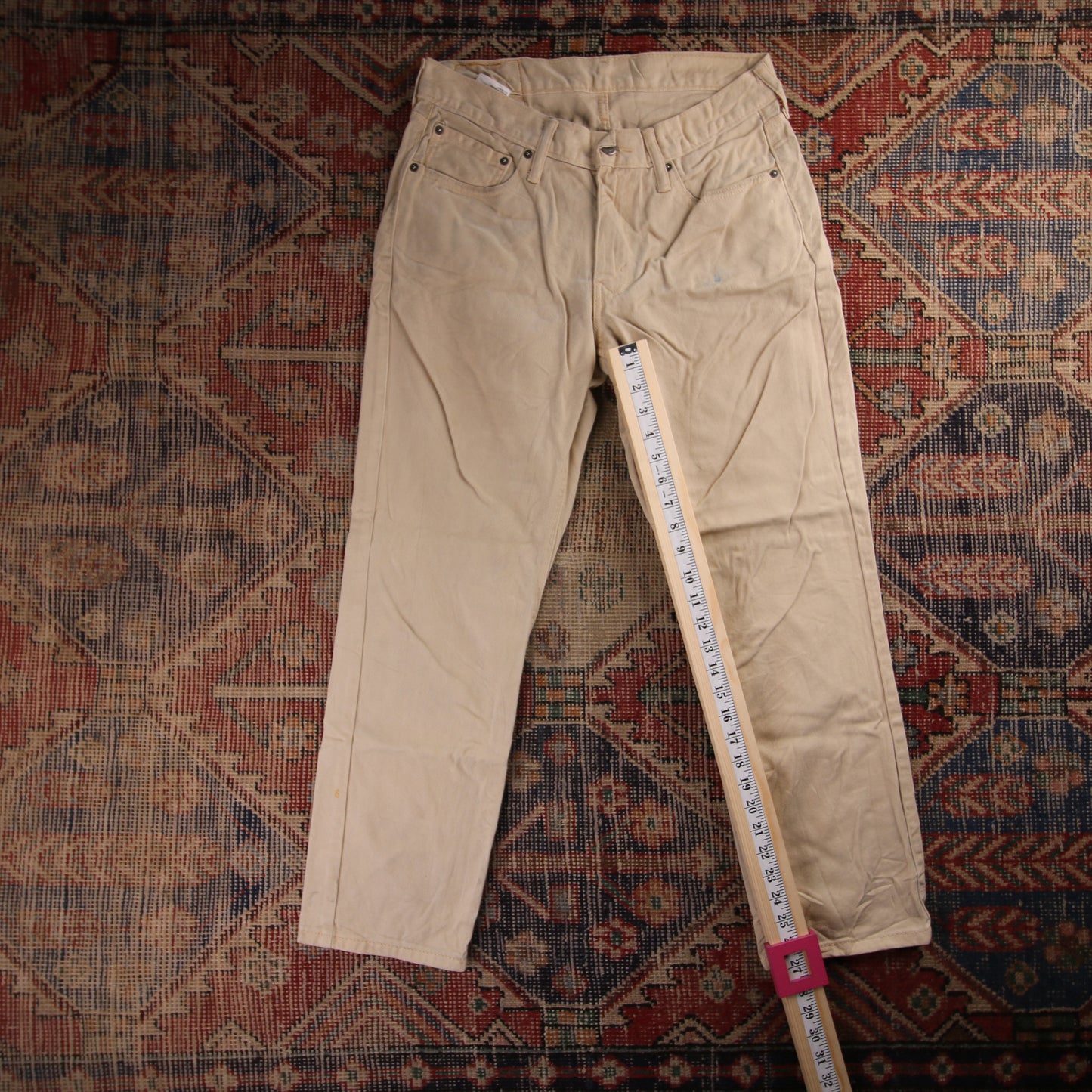 Levi's 541 W30 L27 Tapered Leg Beige Denim Jeans