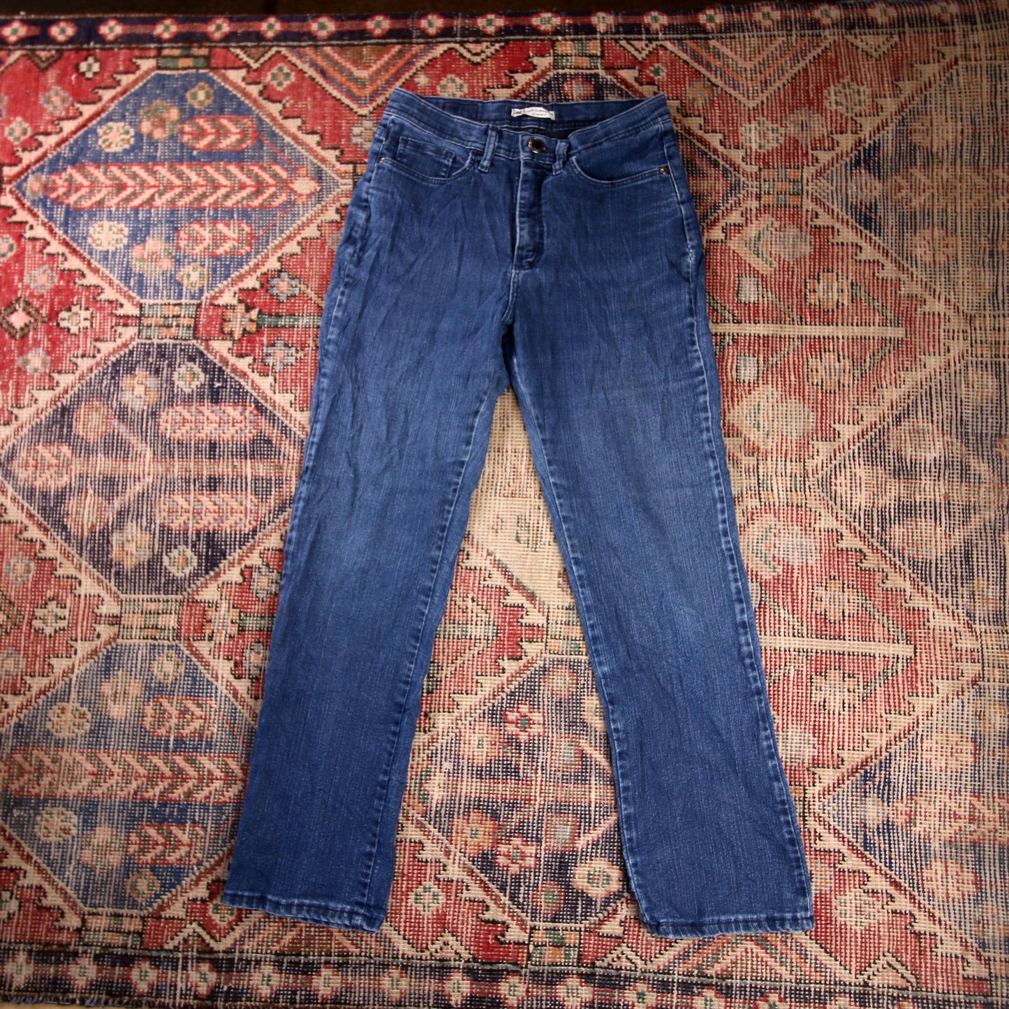 Lee W28 L27 Straight Leg Regular Fit Blue Denim Jeans
